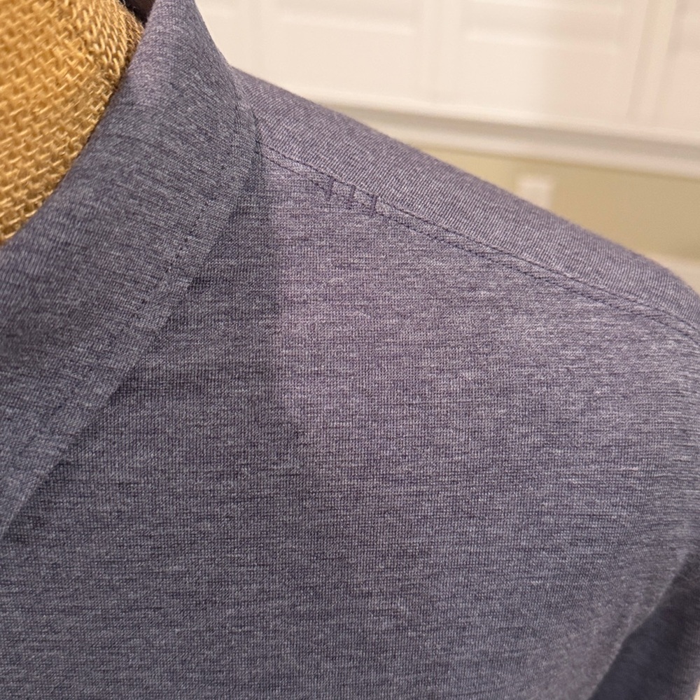 Lululemon Evolution long sleeve polo, XL, gray/purple, EUC, slim fit - Picture 2 of 7